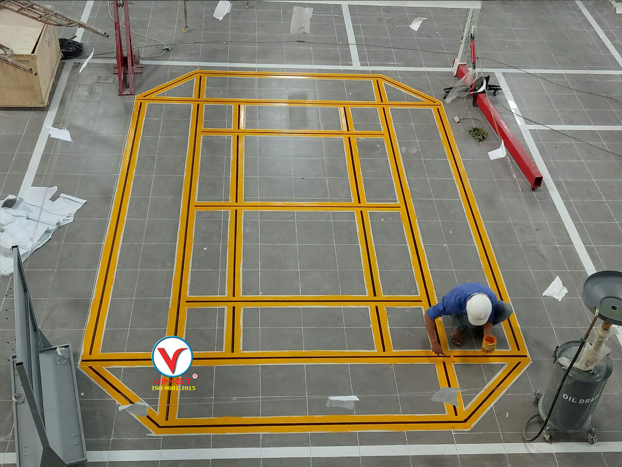 Bộ ray âm sàn dùng cho dụng cụ kéo nắn khung xe VRAS0001