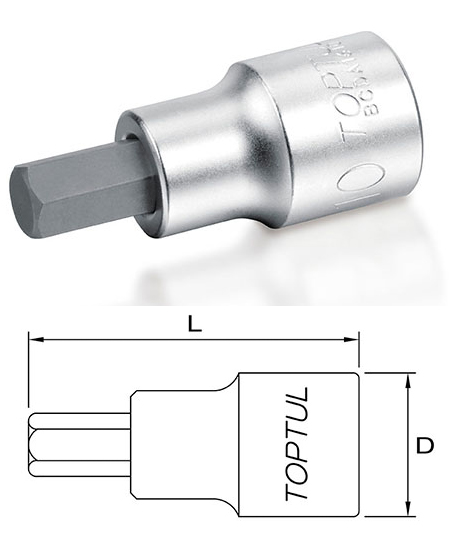 Đầu tuýp lục giác dài 4mm Toptul BCDA080452