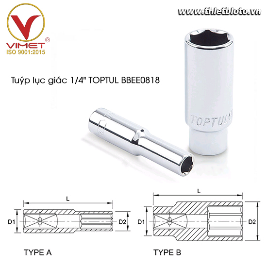 Tuýp lục giác dài 1/4