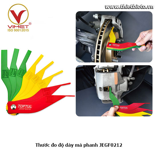 Dụng cụ đo độ dày má phanh 8PCS TOPTUL JEGF0212