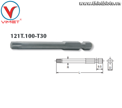 Đầu tuýp lục giác T30 Koken 121T.100-T30