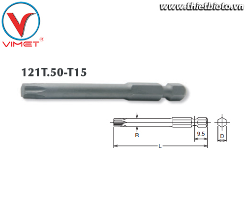 Đầu tuýp lục giác T15 Koken 121T.50-T15