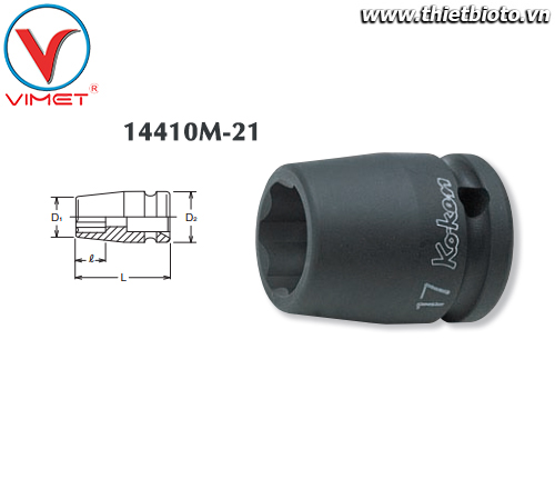 Đầu tuýp sao 21mm Koken 14410M-21